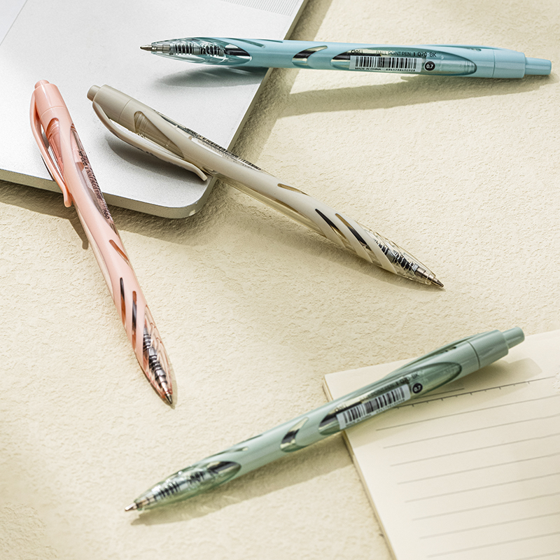 Pix cu mecanism 0.7 mm mina albastra culori pastel Deli [4]