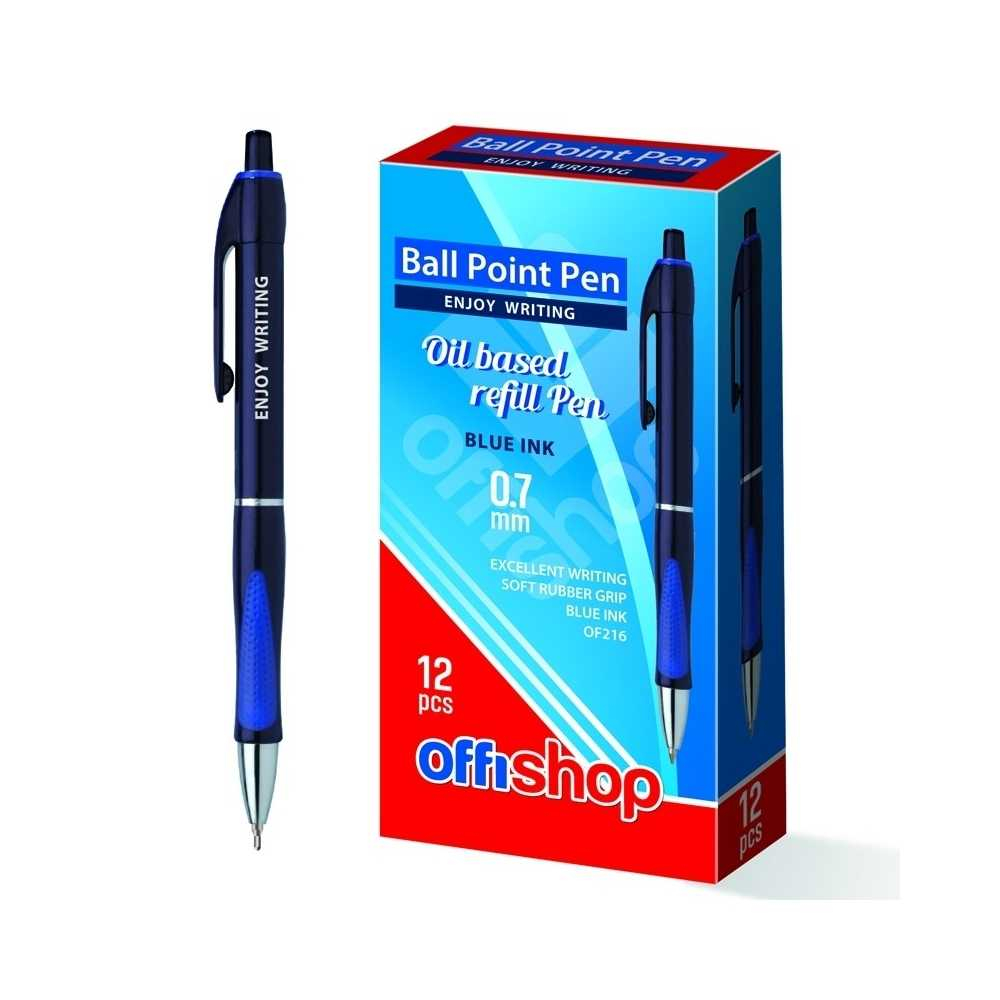 Pix cu mecanism Enjoy 0.7 mm albastru Offishop [1]
