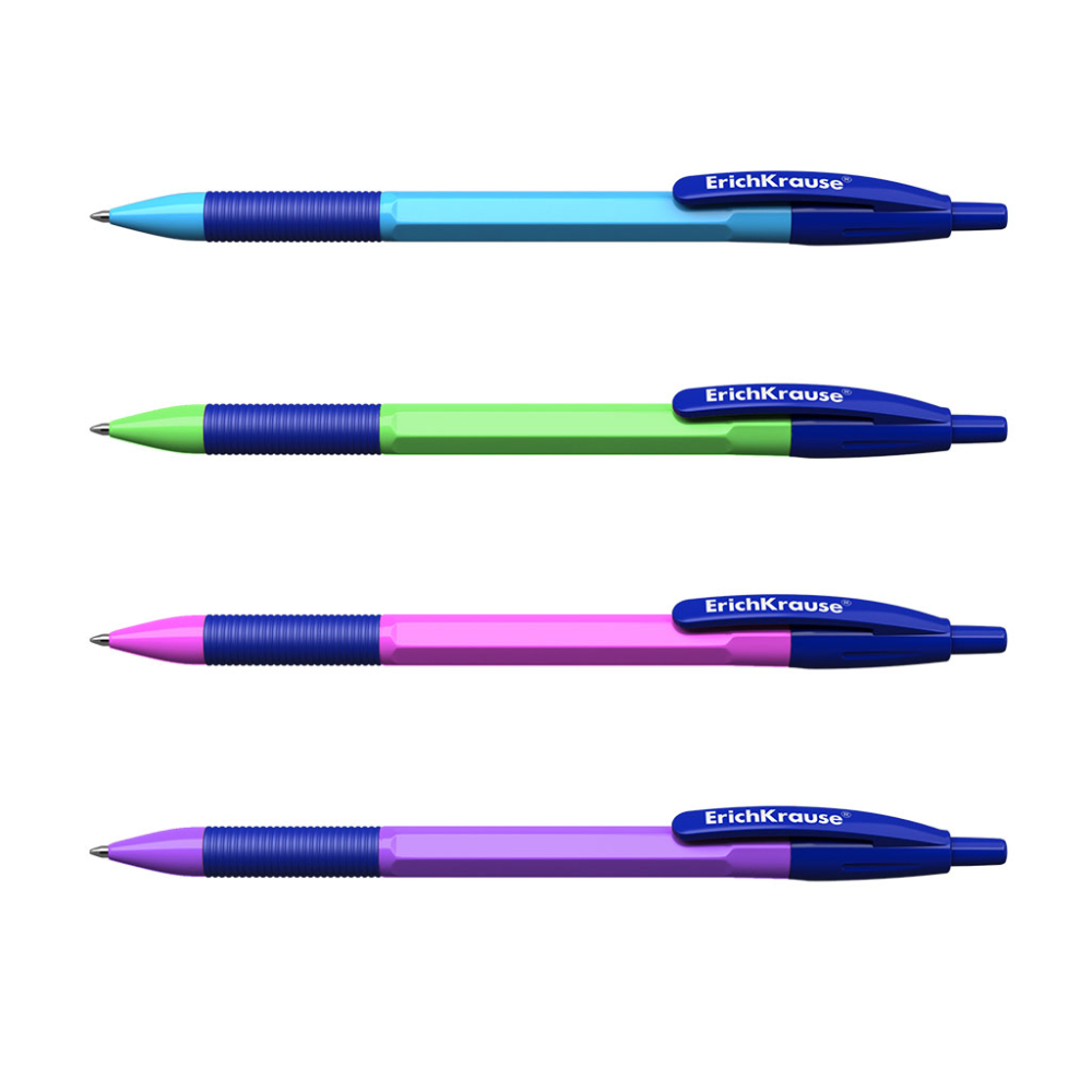 Pix cu mecanism R-301 Matic Neon Grip 0.7mm mina albastra Erich Krause diverse culori [2]