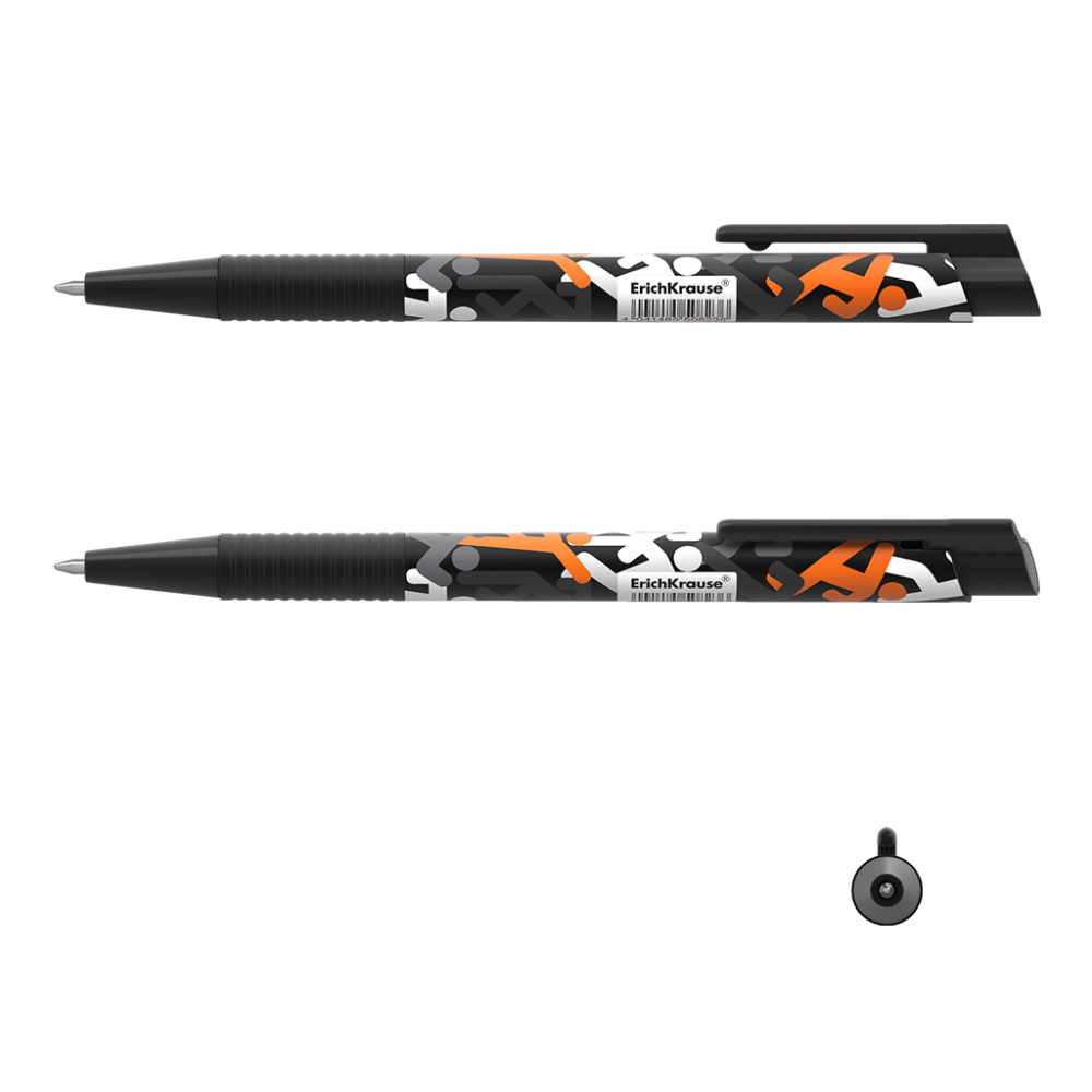 Pix retractabil ErichKrause ColorTouch Matic Grip Walkers 0.7 mm albastru [2]