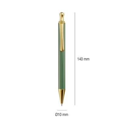 Pix cu bila Miquelrius Leaves verde cu auriu Ball Pen [2]