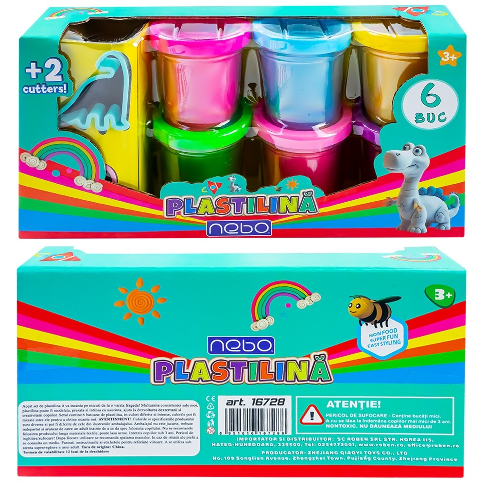 Plastilina 6 culori + forme Nebo [2]