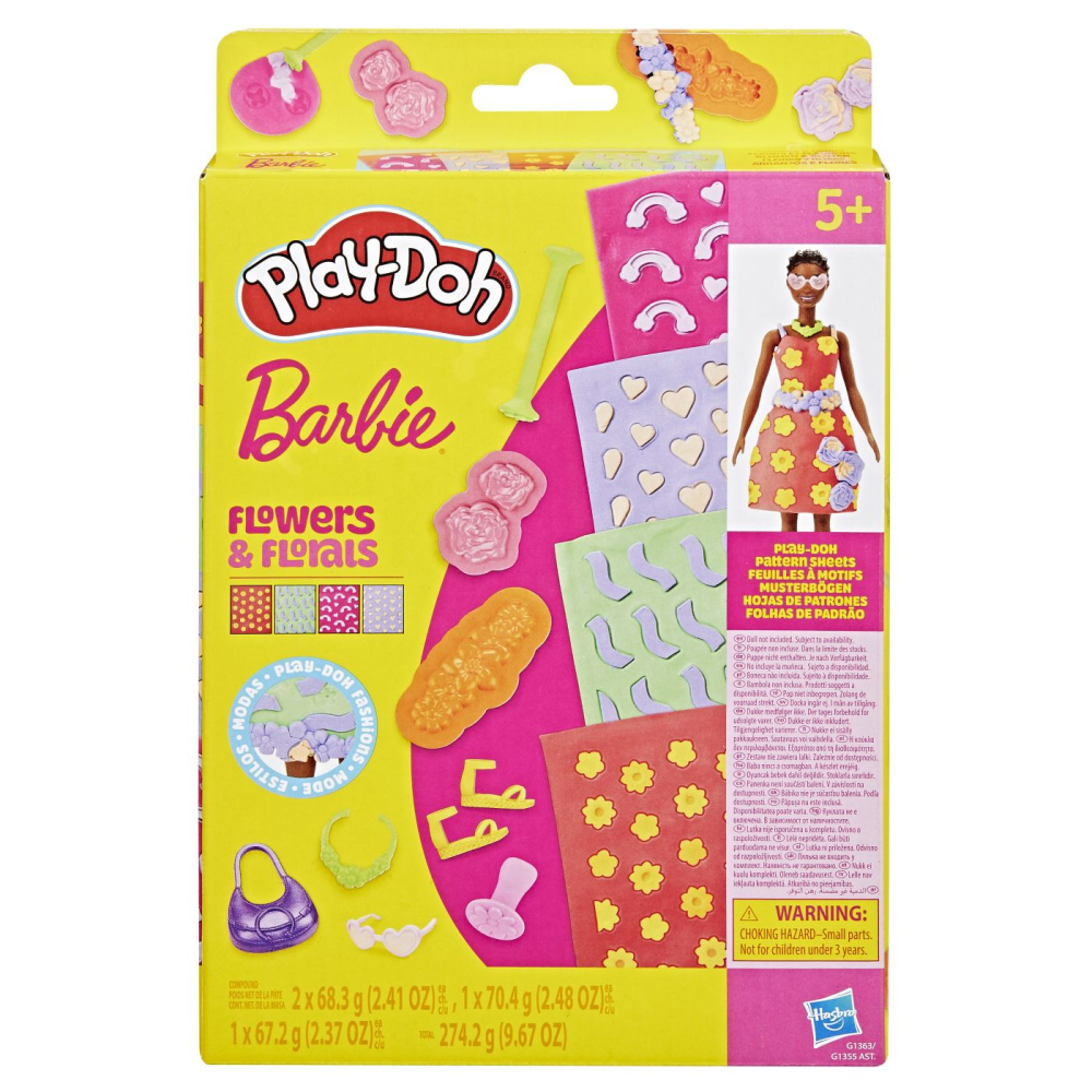 PLAY DOH BARBIE SET PLASTELINA CREATII VESTIMENTARE FLORALE [3]