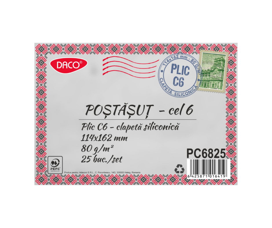 Plic C6 siliconic alb 25/set Daco [2]