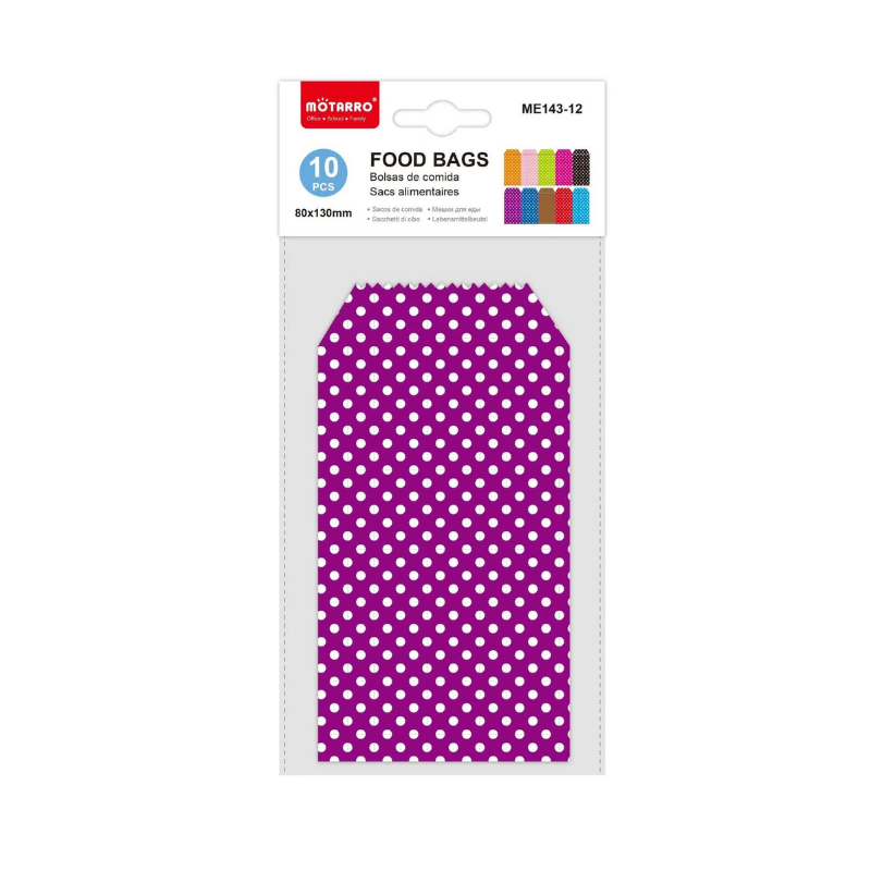 Pungi hartie colorate 8x13 cm set 10 bucati Motarro [2]