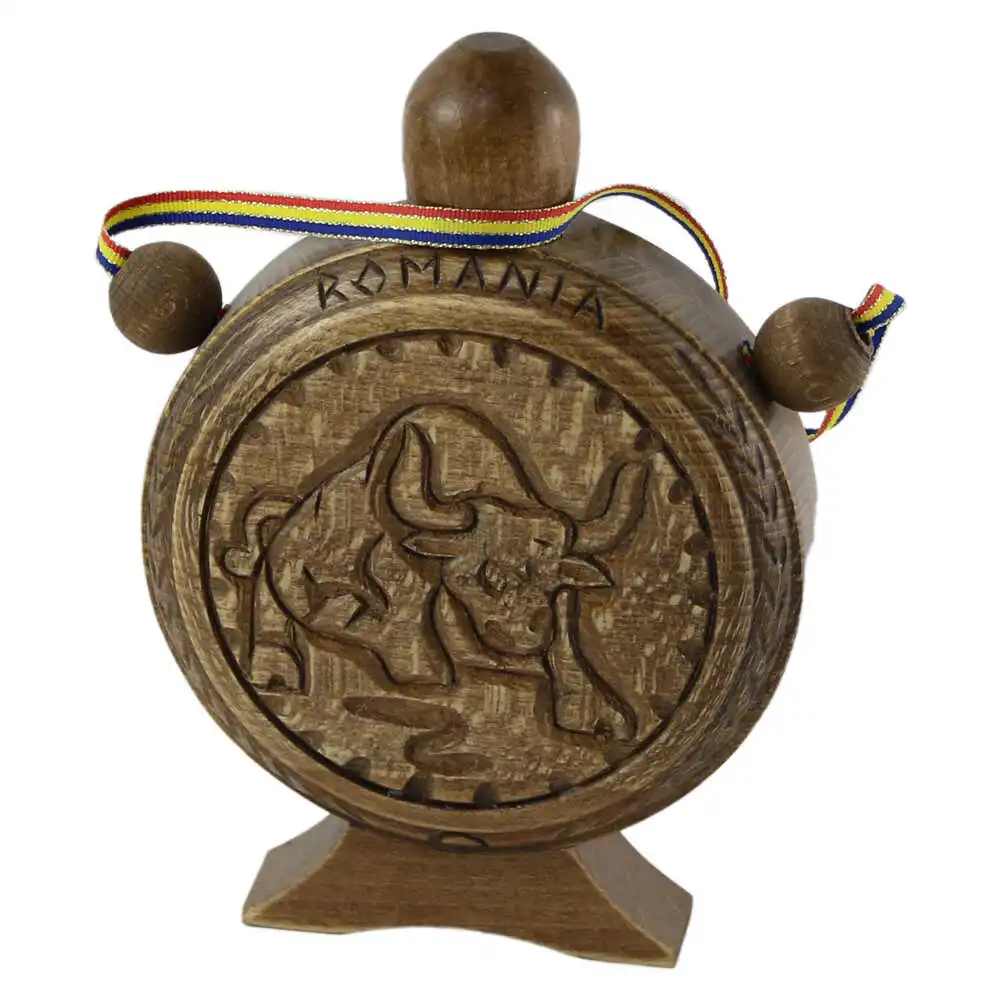 Plosca sculptata din lemn 15 x 22 cm [3]