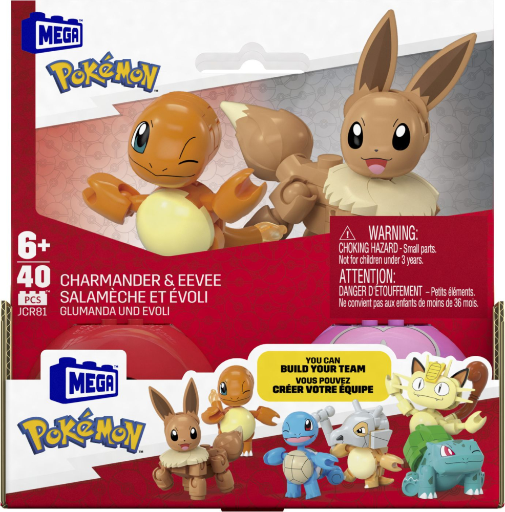 POKEMON MEGA SET DOUA BILE CHARMANDER SI EEVEE 40 PIESE [1]