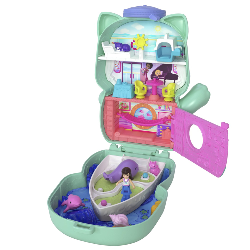 POLLY POCKET SET GENTUTA ANIMALUT PISICUTA MARINAR CU ACCESORII [12]
