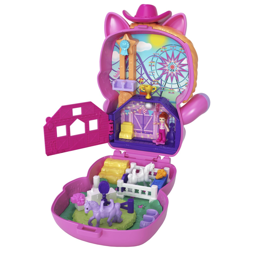 POLLY POCKET SET GENTUTA ANIMALUT PONEI LA RODEO CU ACCESORII [9]