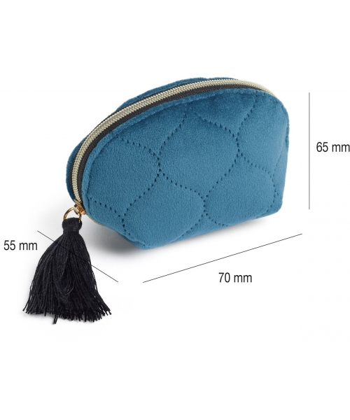Portofel Miquelrius British Bloom Velvet Blue 7 x 6.5 x 5.5 cm [2]