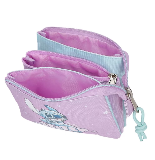 Portofel fete Disney Lovely Stitch 3 compartimente lila 14x10x3.5 cm [4]