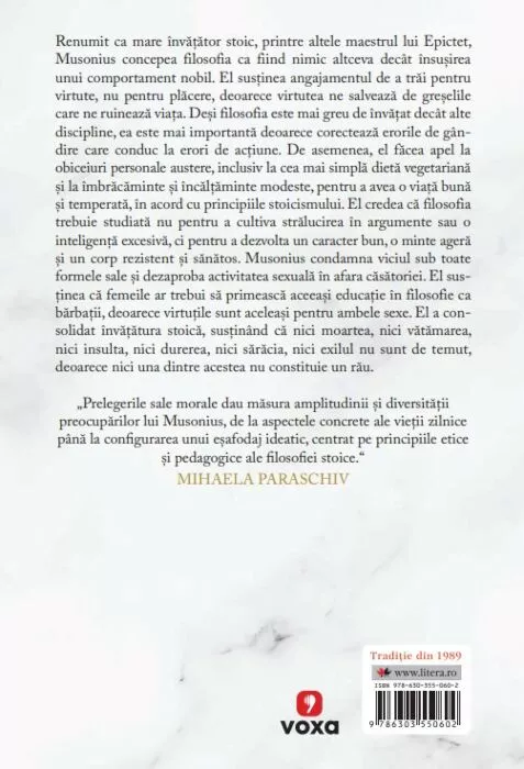 Prelegeri morale - Gaius Musonius Rufus [2]
