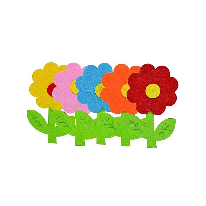 Accesorii craft - flori fetru 5/set [1]
