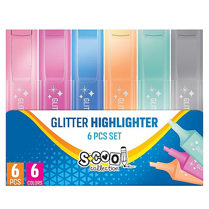 Text markere cu sclipici 6cul/set sc2579 [1]