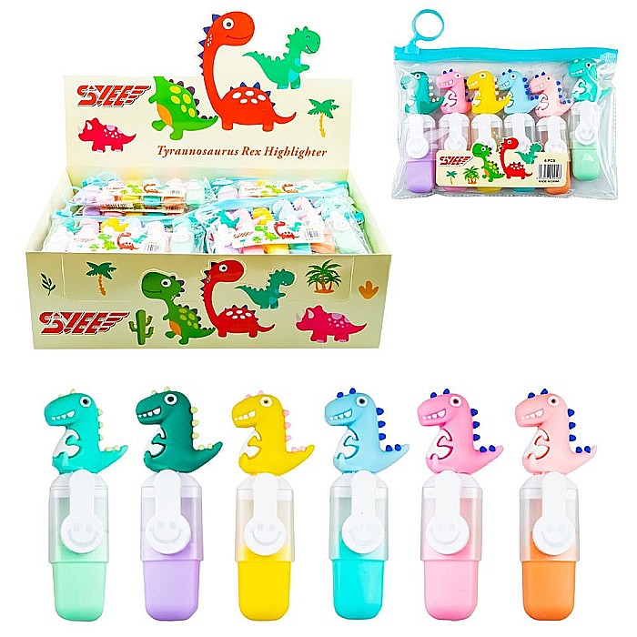 Text markere pentru copii dinozaur 6 buc/set 709-d [1]