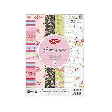 Hartie decorativa a4 24 coli blooming rose daco hr931 [1]