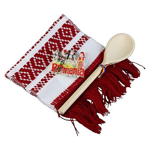 Set cadou prosop cu lingurita lemn si magnet frigider [1]