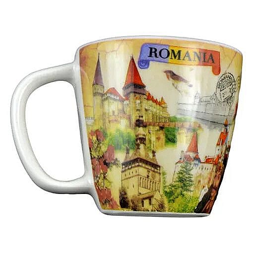 Magnet de frigider ceramica cana Romania/Vlad Tepes 8cm 2326 [1]