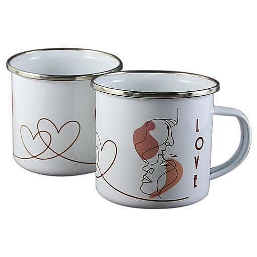 Cana din metal love alb cu doua fete 7026 [1]