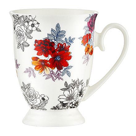 Cana 300ml flori rosi new bone china 63463 [1]