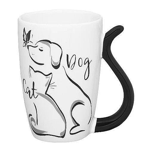 Black cat cana porcelan 370ml caine si pisica 19932 [1]