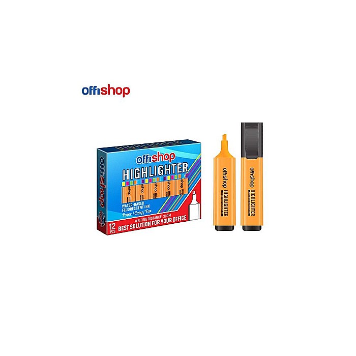 Textmarker fluorescent portocaliu 1-5mm Offishop [1]