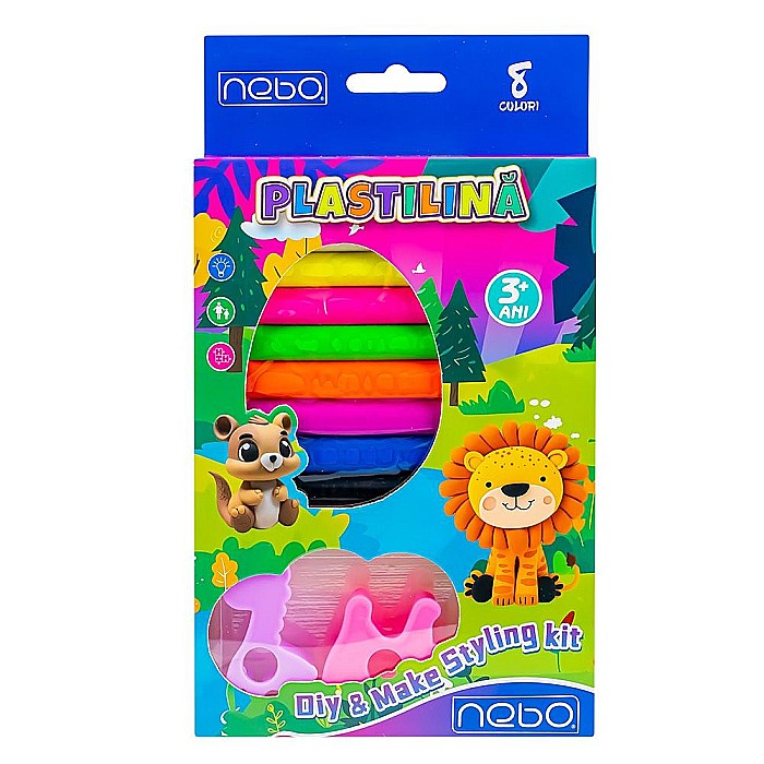 Plastilina 8 culori + forme nebo 16724 [1]