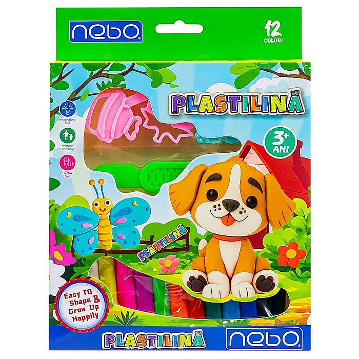 Plastilina 12 culori + forme nebo 16725 [1]