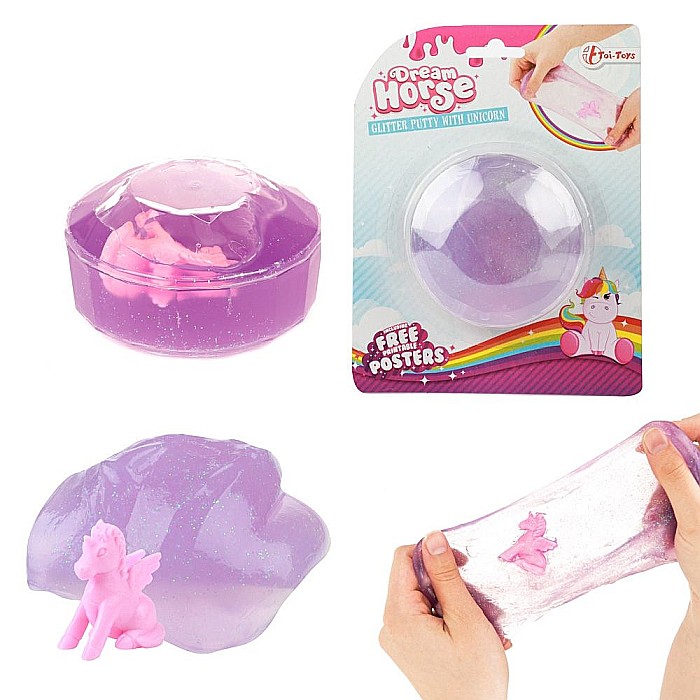 Slime cu sclipici + figurina unicorn toi-toys 35245z [1]