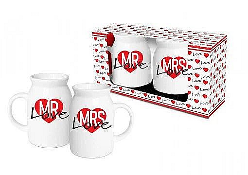 Set 2 cani lapte/vin fiert mrs+mr love 200086 [1]