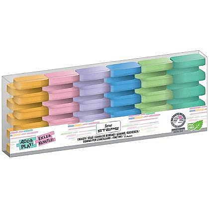 Radiera Steps culori pastel set 6 buc/blister [1]