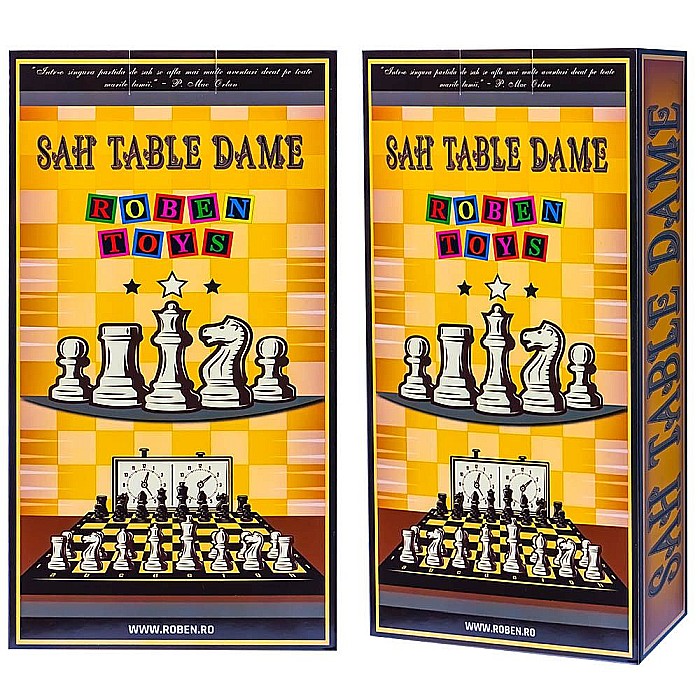 Joc 3in1 sah table dame cutie lemn 40x19cm 16055 [1]