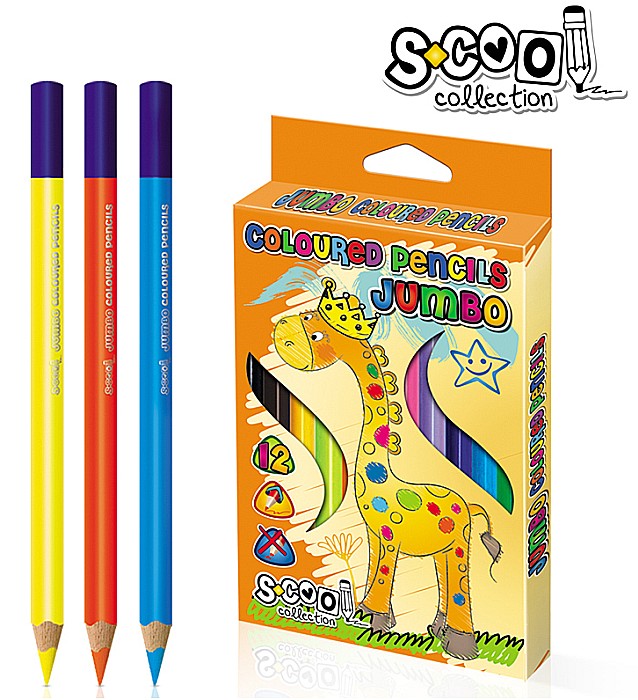 Creioane Color Triunghiulare Jumbo 12 Culori SC181 [1]