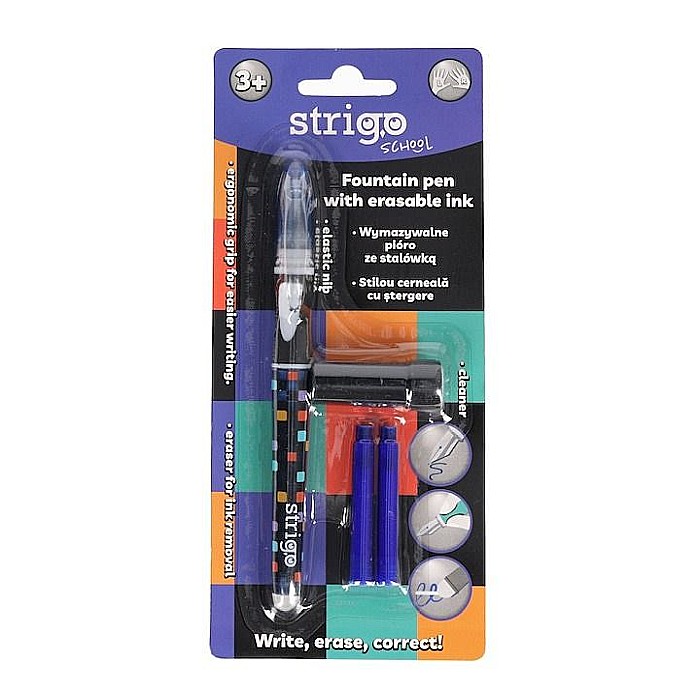 Stilou Strigo cerneala stergere cu 2 rezerve + dispozitiv curatare [1]