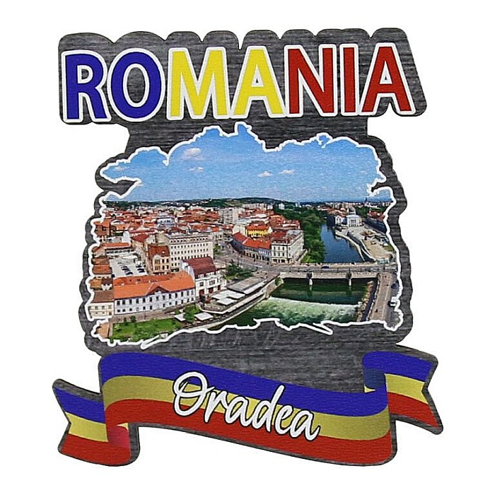 Magnet frigider din lemn 7x8cm romania oradea mgs157 [1]