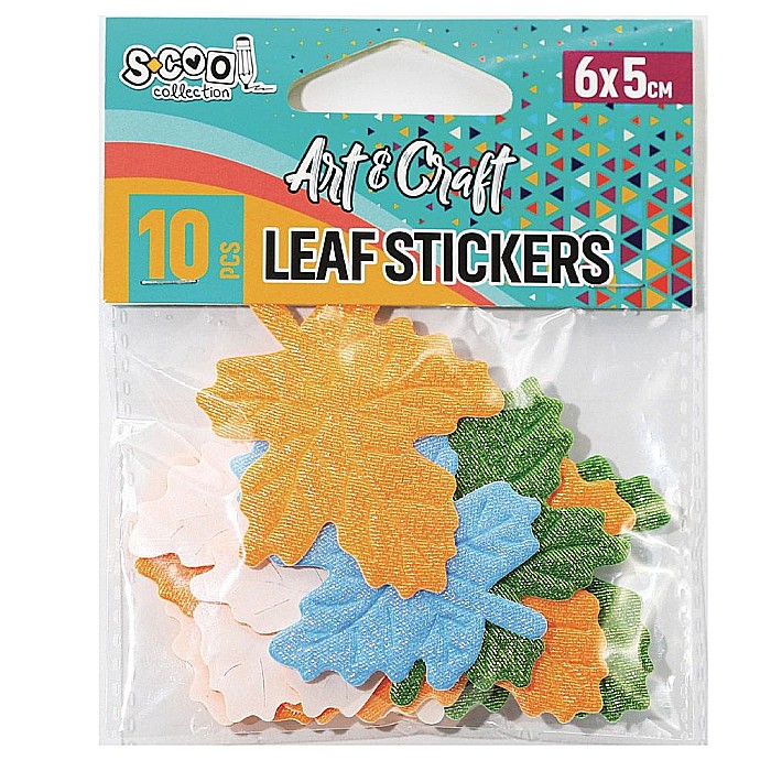 Accesorii craft stickere frunze 10 buc/set - s-cool sc2829 [1]