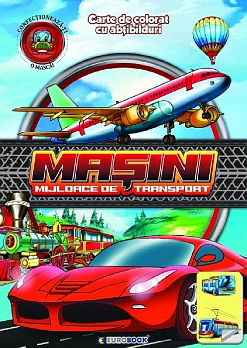 Mașini. Mijloace de transport. Carte de colorat cu abțibilduri [1]