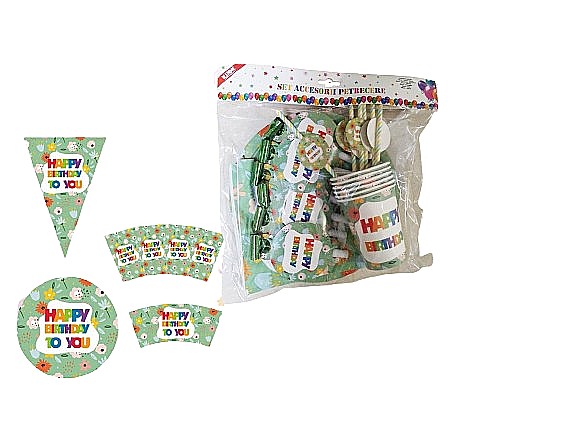 Set accesorii petrecere 6persoane 36piese 085890 [1]