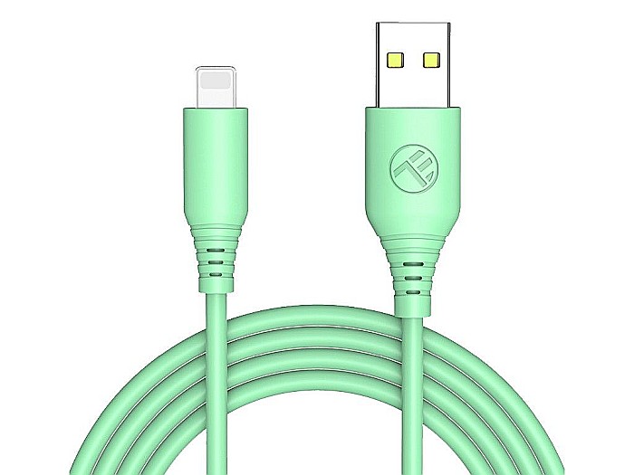 Cablu silicon tellur usb 3a 1m verde tll155398 [1]
