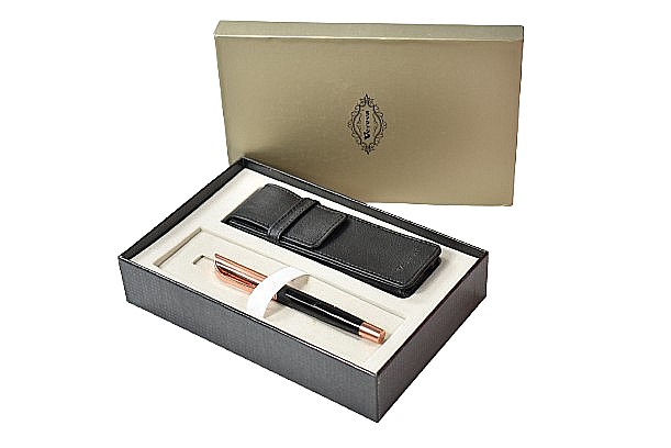 Set cadou pix + husa /239 negru rose gold [1]