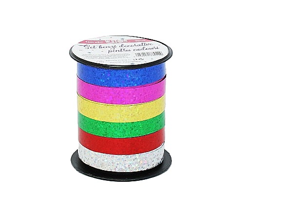 Set benzi decorative pentru cadouri 1cm x 3m 6buc [1]