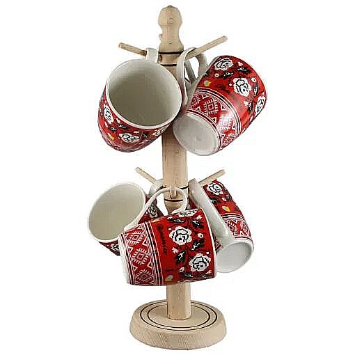 Suport cu 6 cani traditionale romanesti 8cm [1]
