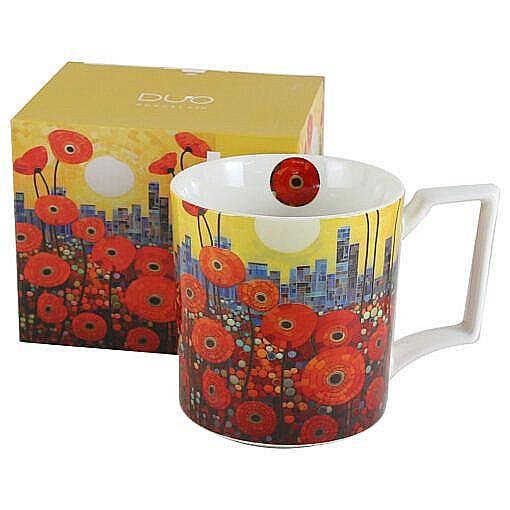 Cana portelan 750 ml modern poppiess in cutie decorativa [1]