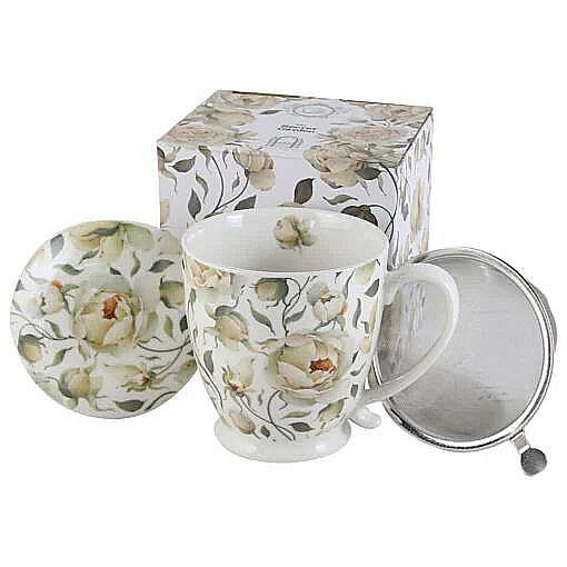Cana portelan english roses white 510ml [1]