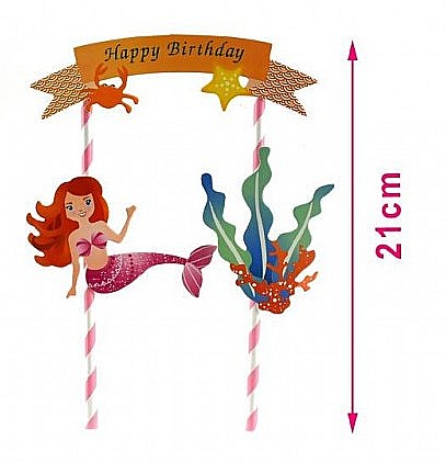 Decor tort DC0160 21cm sirena [1]