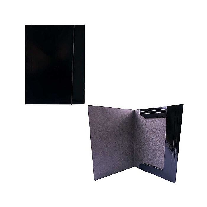 Mapa A4 cu elastic, carton 600 g/mp, neagra OF368 [1]