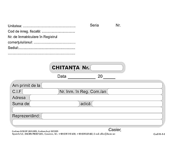 Chitanta a6 2exemplare autocop.Coperta [1]