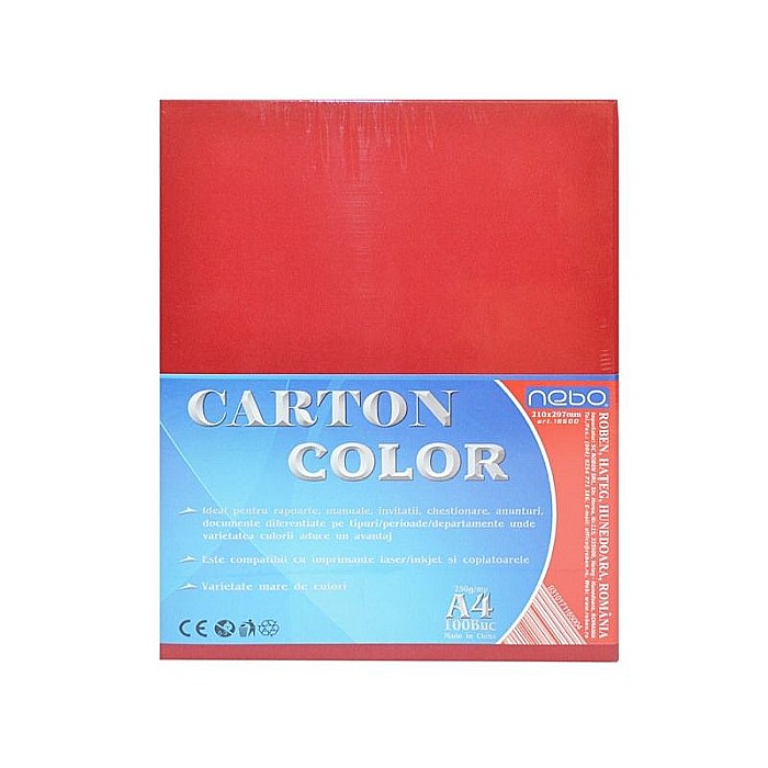 Carton color A4 180g 100 buc /set Nebo [1]