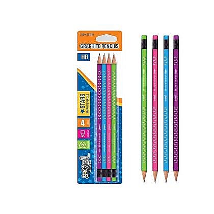 Creion Grafit Hb Shining Star 4 Cul/Blister Sc1286 [1]