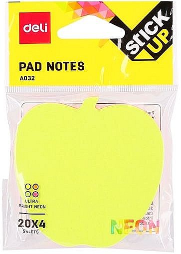 Notes adeziv div forme 76*76mm 4*20 file neon deli dlea03202 [1]